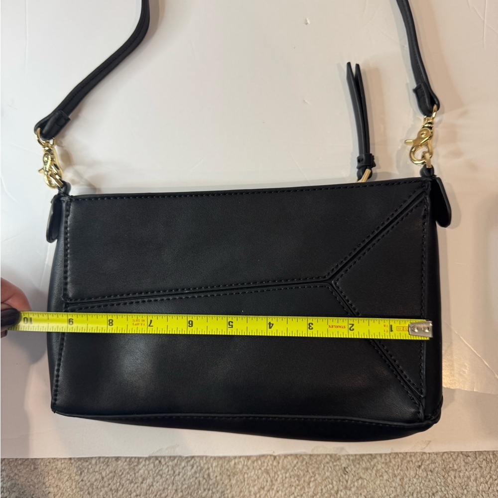 KGB Studio‎ Geometric Asymmetric Black Shoulder Bag Cocktail Minimalist Modern - Picture 2 of 9